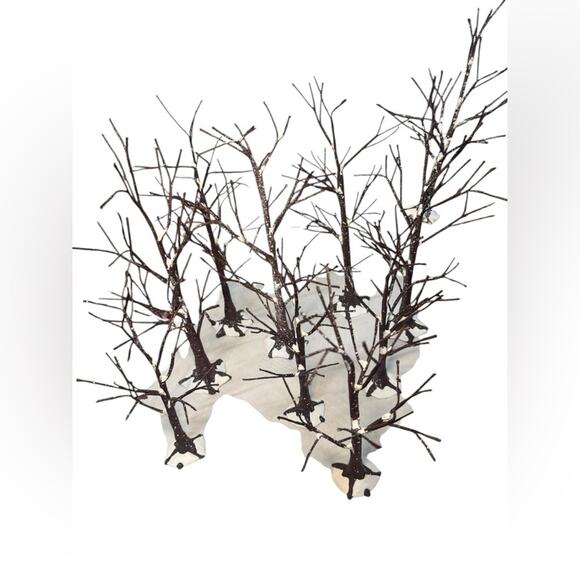 LOT OF 9 Department 56 Brown Branch Trees